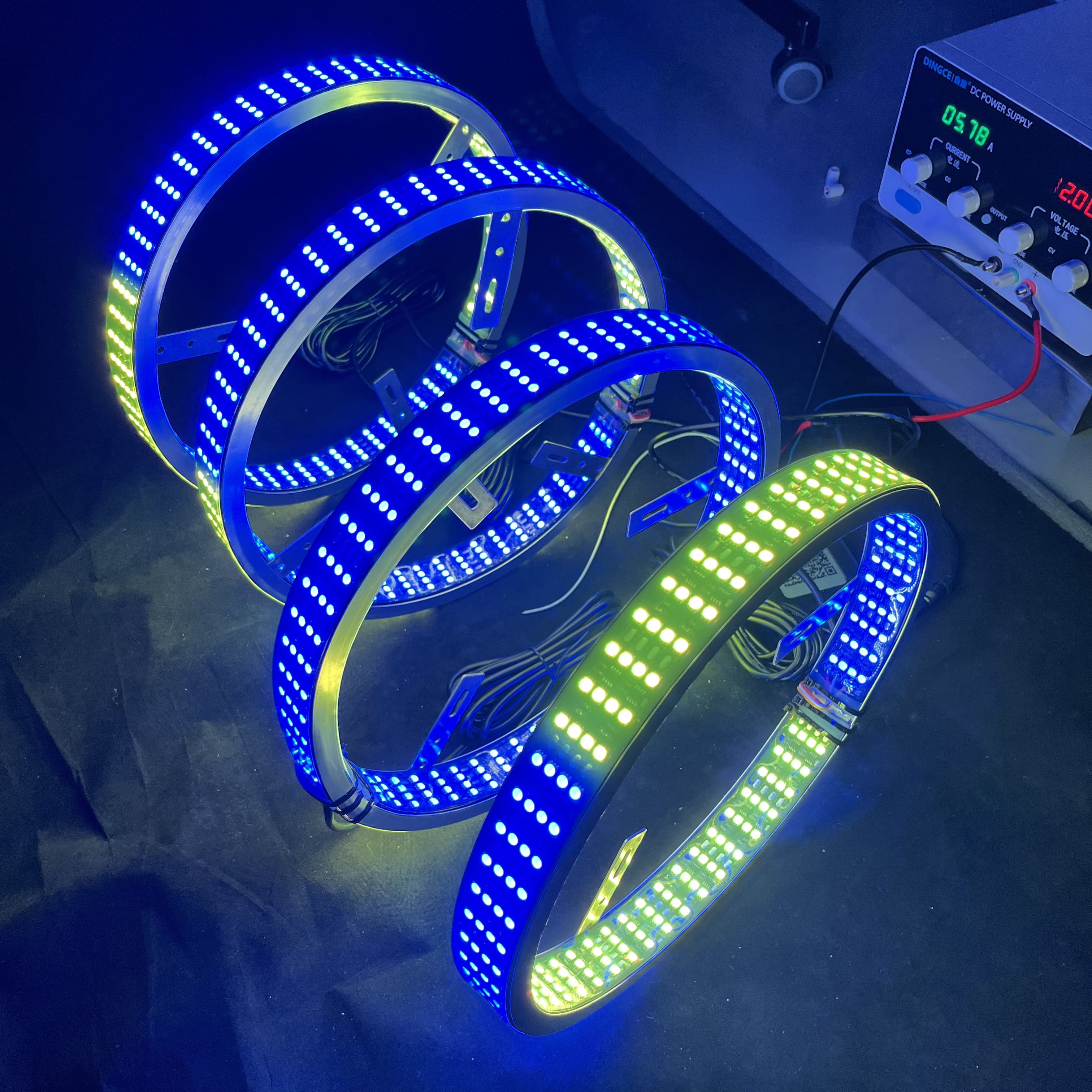 4 ROW RGB(dual side)Wheel Lights Kit