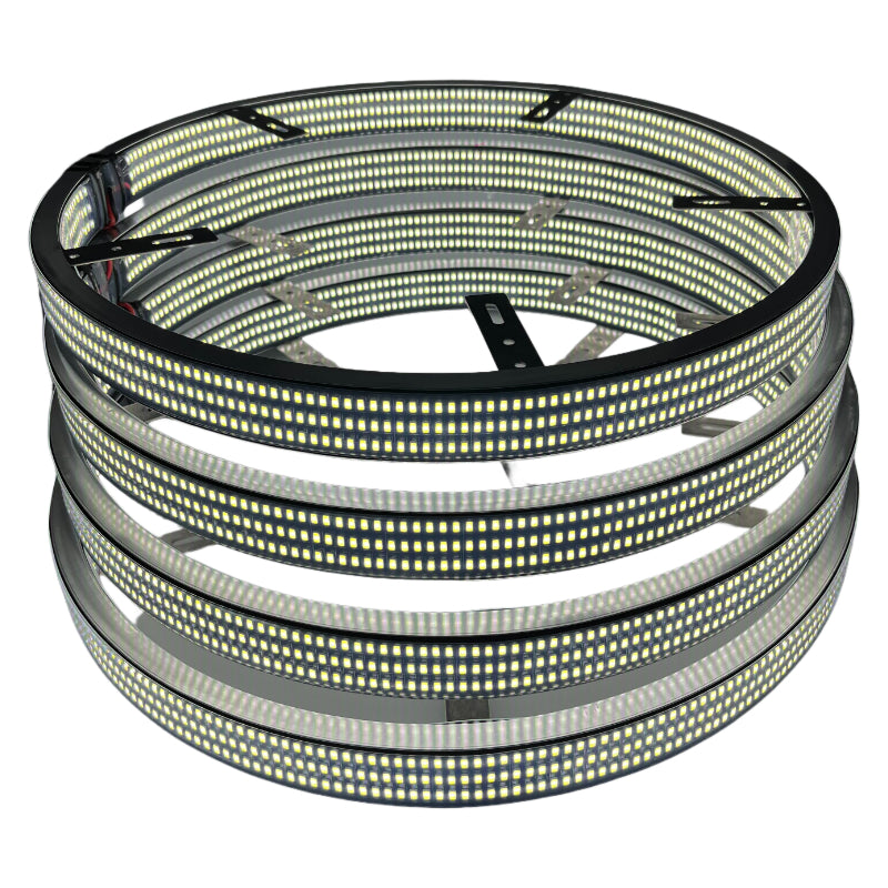 3 ROW WHITE (single side) Wheel Light Kit